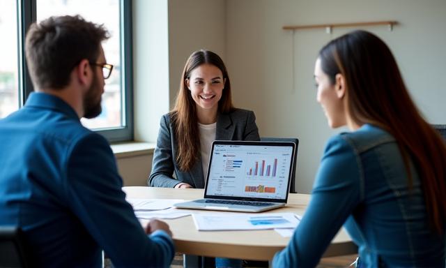 Professionals in overleg met grafieken en documenten